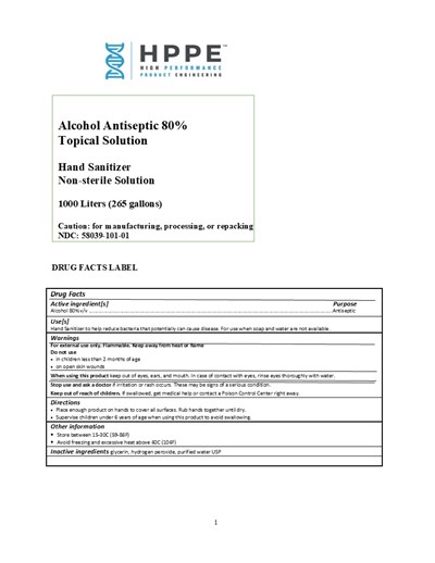 1000 L (265 Gal Hp2481 Label)